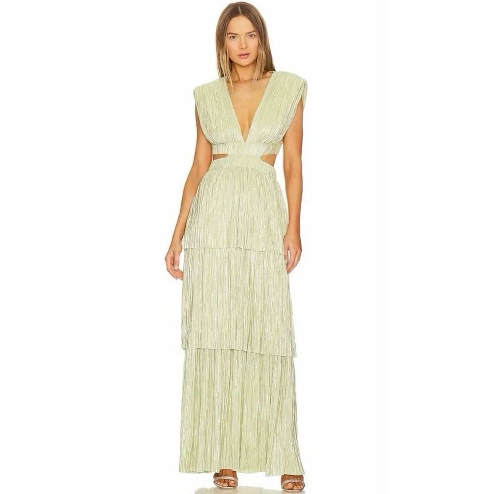 Sabina Musayev Revolve Athena Gown in Chartreuse Green XL